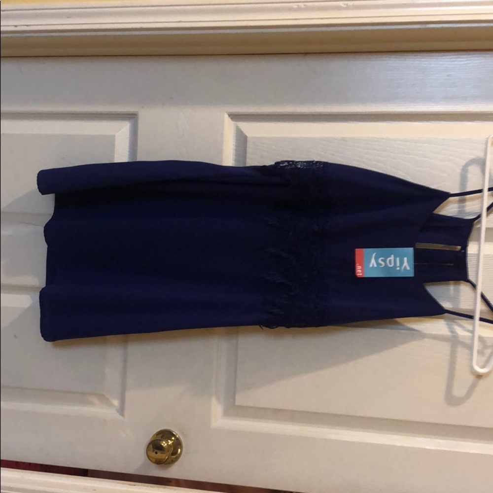 Purple spaghetti strap dress